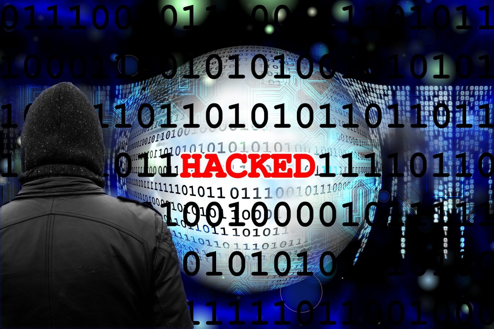 Cybersecurity threats hacked code
